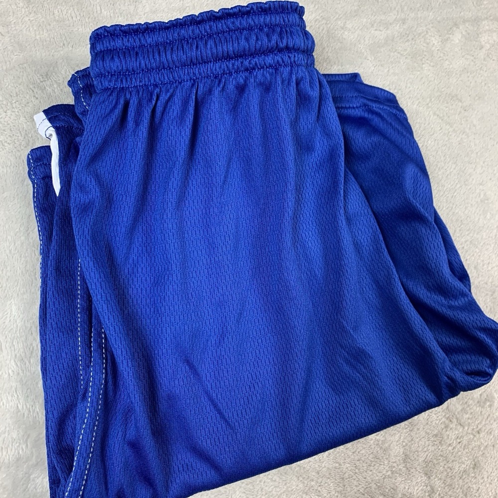 New Alleson Athletic Shorts Youth Large Blue Elastic Drawstring Waist Sports